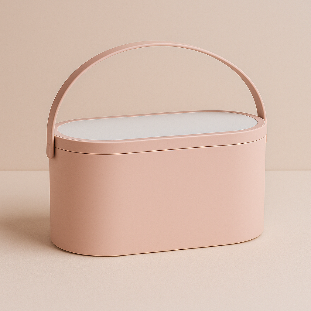 GlowBox™ – Miroir LED Beauté + Rangement Makeup
