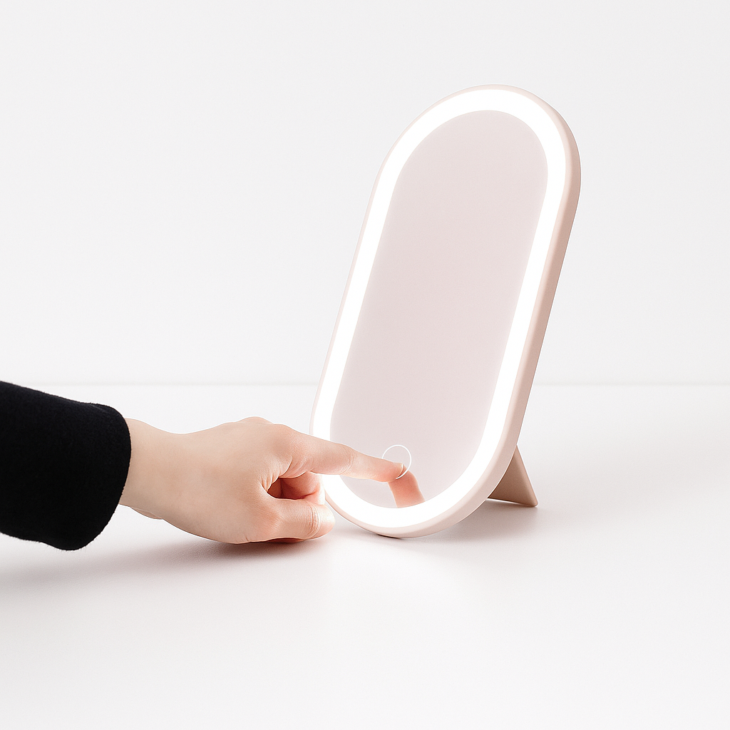 GlowBox™ – Miroir LED Beauté + Rangement Makeup
